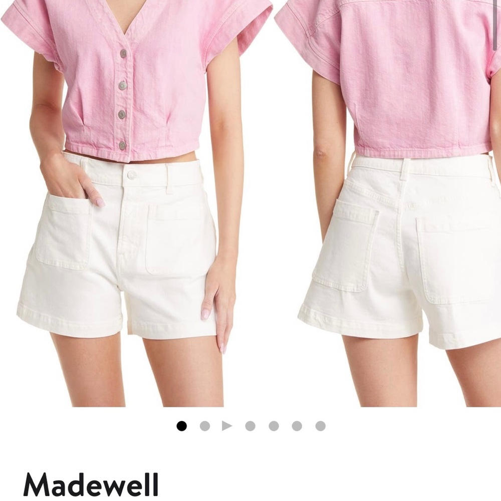 Madewell denim cap sleeve crop top